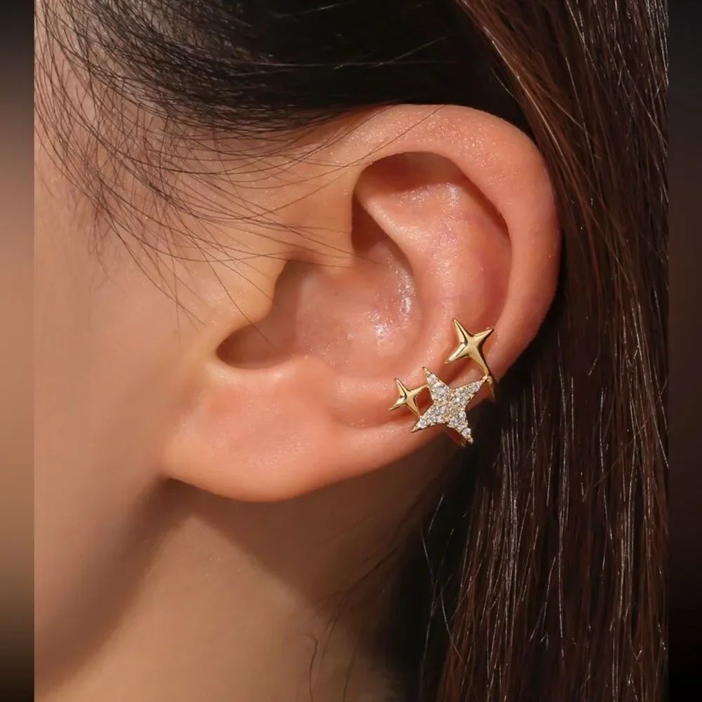 star cuff earrings A687